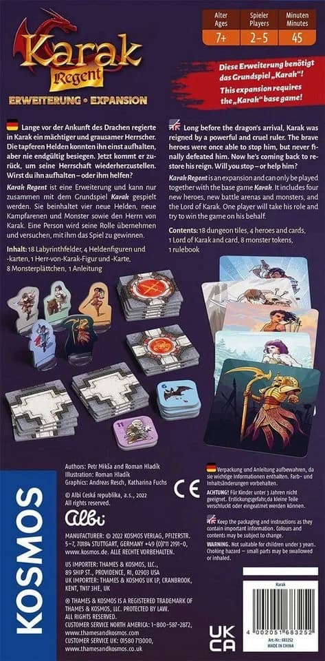 Kosmos Karak - Regent Erweiterung Brettspiel für 2-5 Spieler ab 7 Jahren