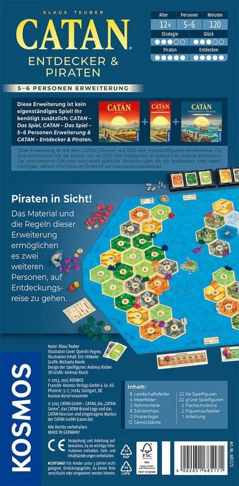 Kosmos CATAN Entdecker & Piraten Strategiespiel Bunt