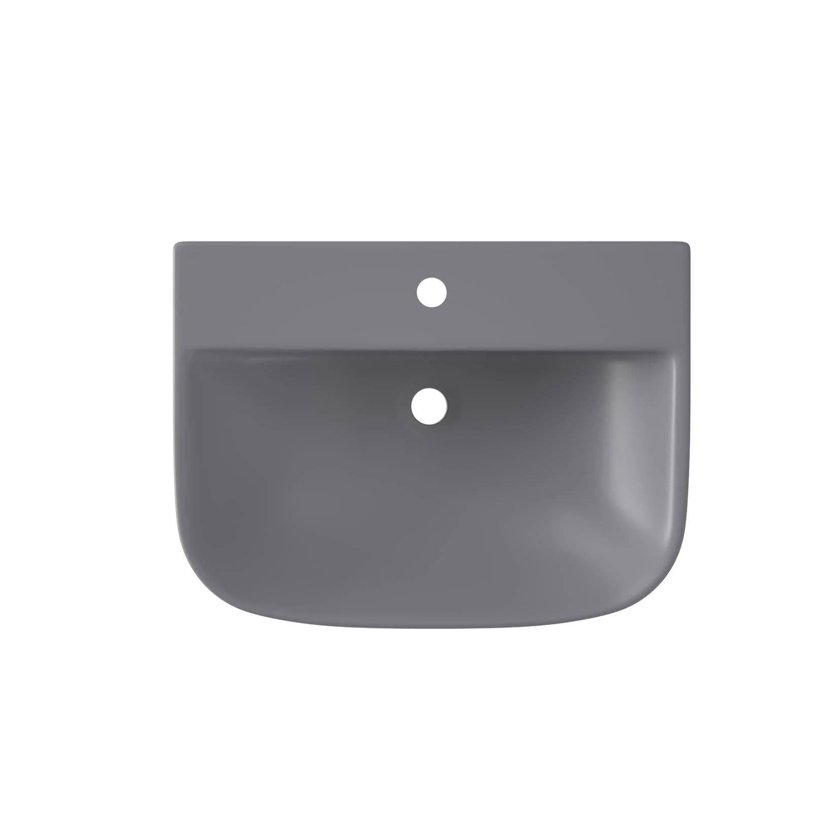 sanicomfort Waschbecken Rivo 60 cm Hellgrau Matt Keramik