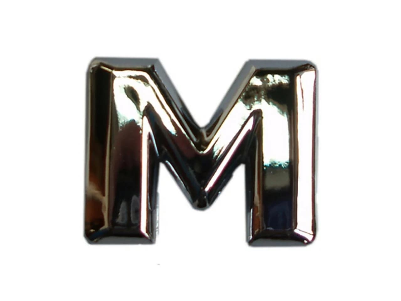 Hermann Schütz 3D-Relief-Chrome-Buchstabe M Silber