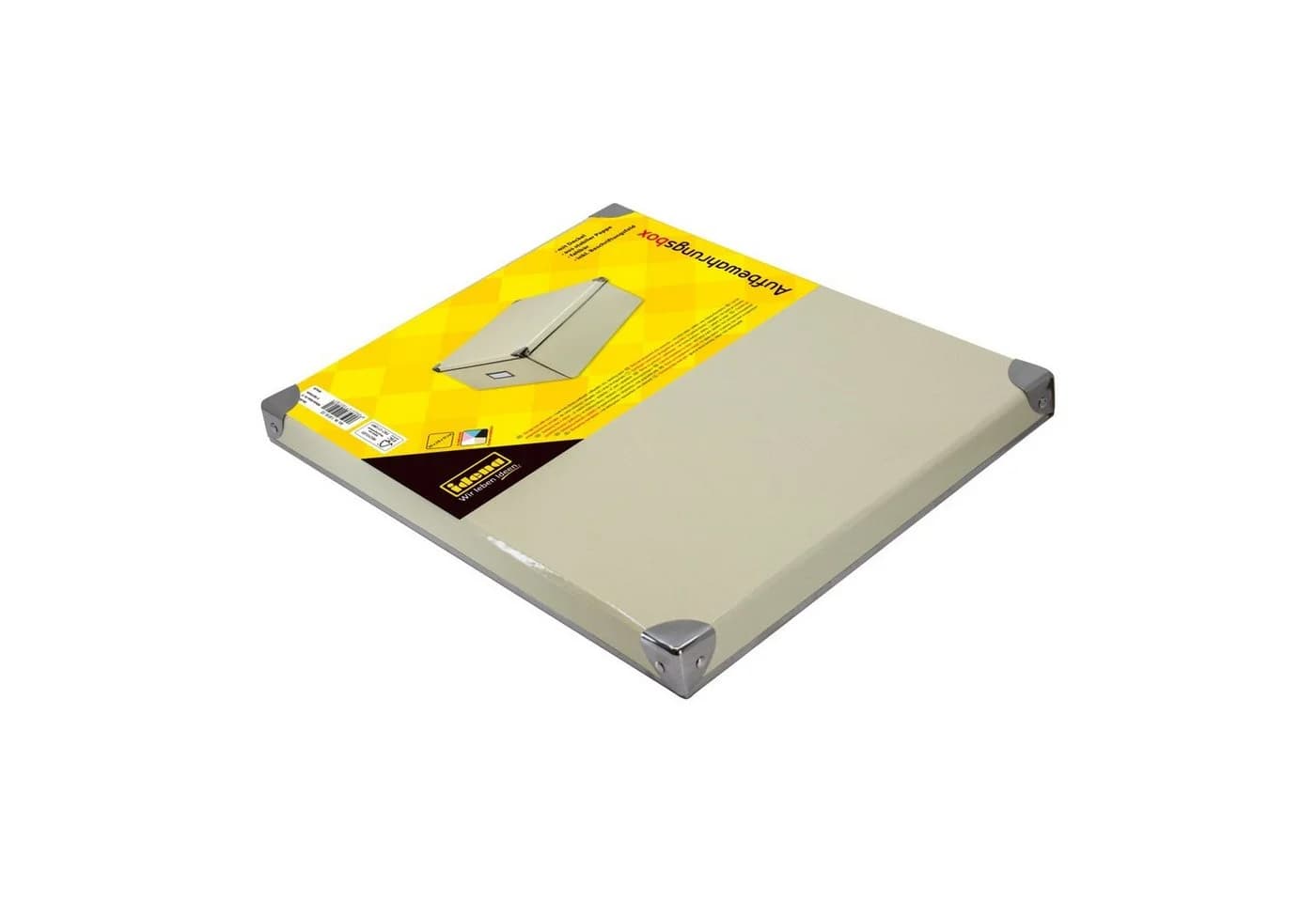 Idena Aufbewahrungsbox 10518 aus stabilem Karton mit Metallverstärkung