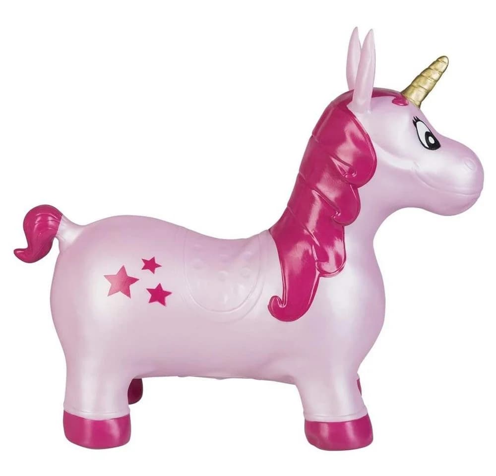 Idena Hüpftier Einhorn Rosa mit Sternen