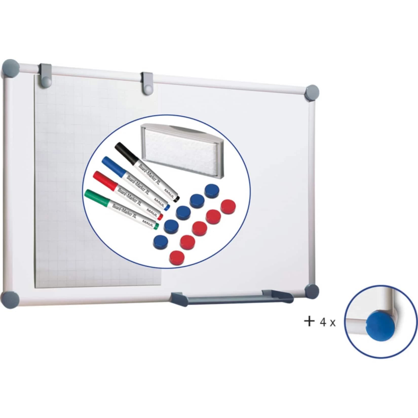 MAUL Whiteboard 2000 MAULpro Komplett-Set Weiß