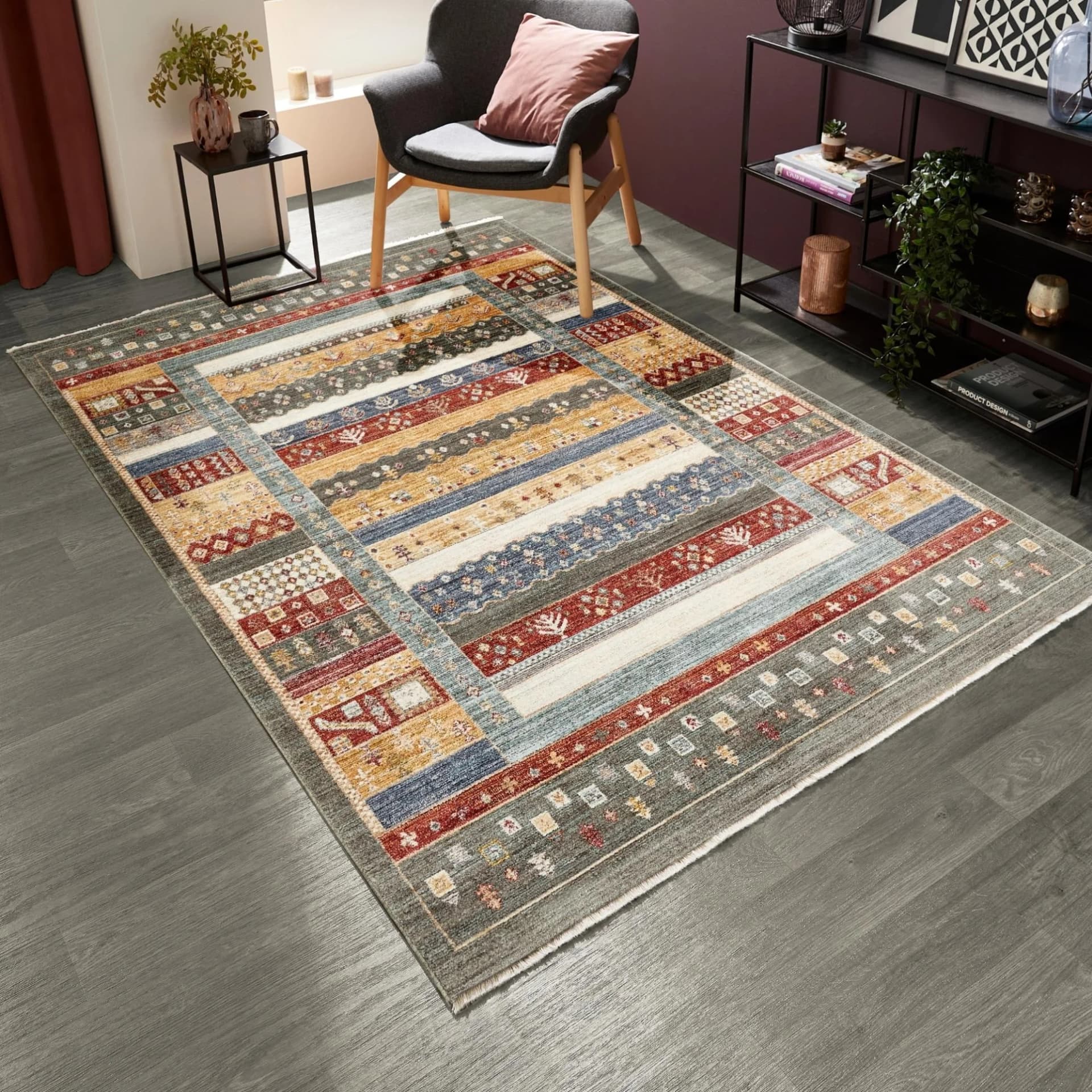 LUXOR LIVING Vintage-Teppich Rocco Grün Multi