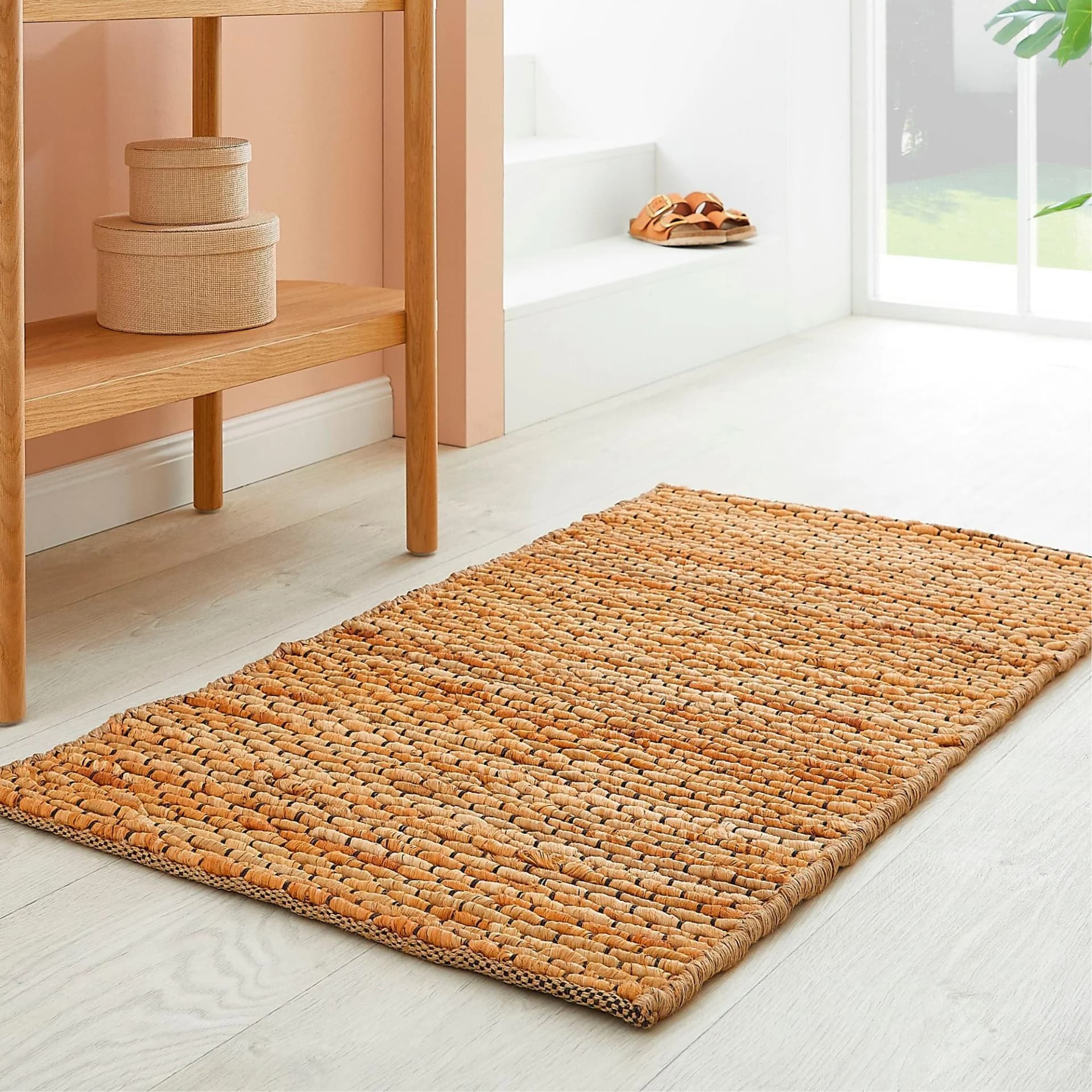 Teppich ANDIAMO Manaus Beige Handgewebt Jute Baumwolle