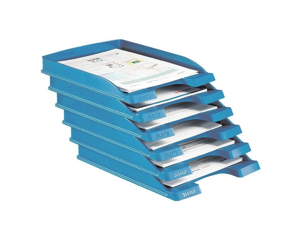 LEITZ Briefablage 5237 Blau Extra Flach DIN A4