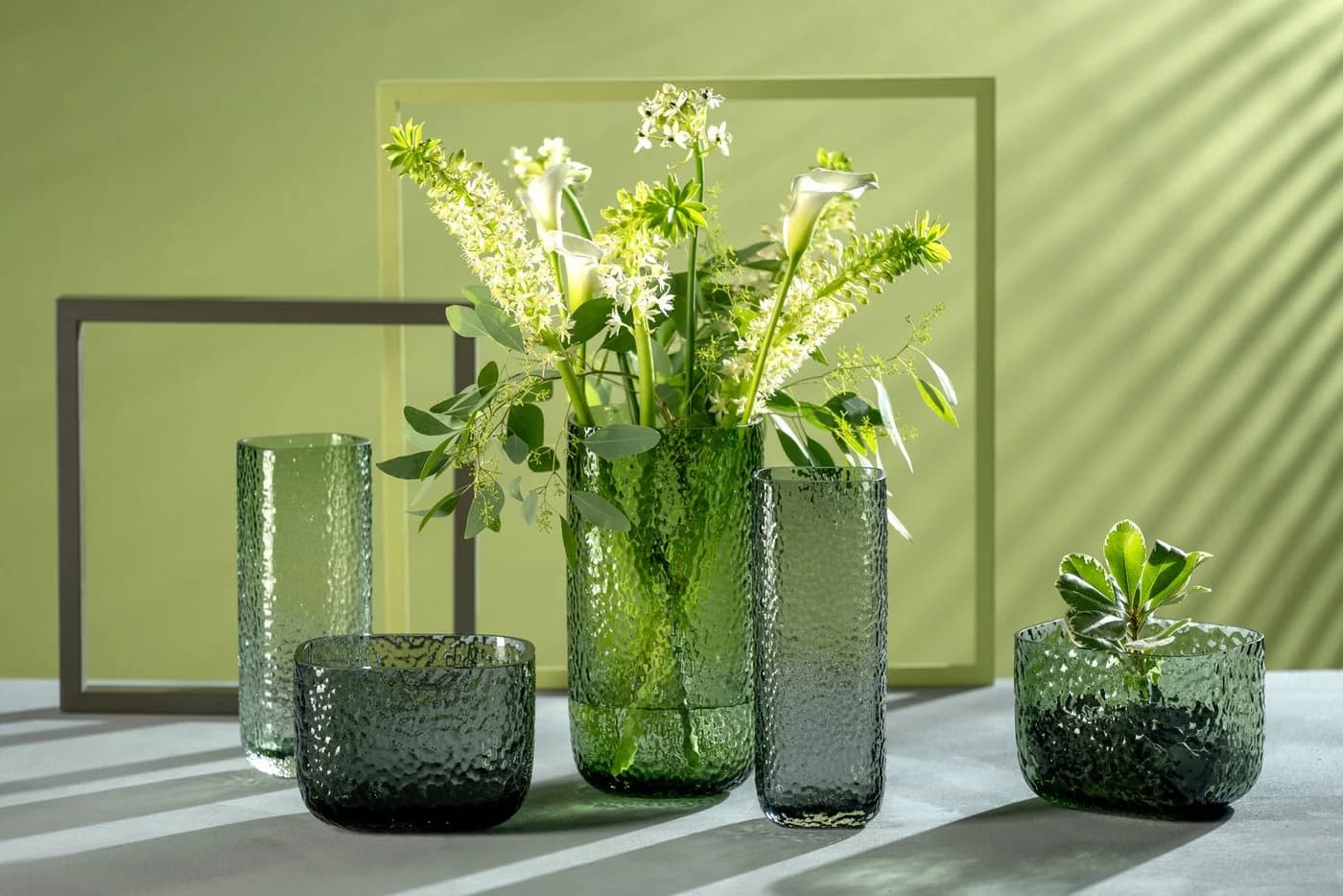 Vase LEONARDO MARTELLO Grau Glas