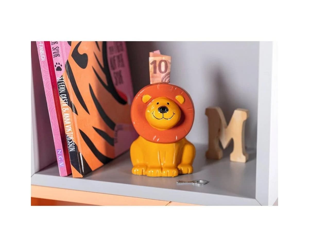 LEONARDO Spardose Bambini Löwe Glas Kinderregal