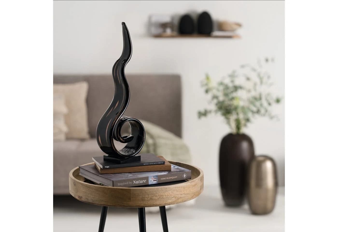 LEONARDO Dekofigur CASOLARE 40 cm Schwarz Glas