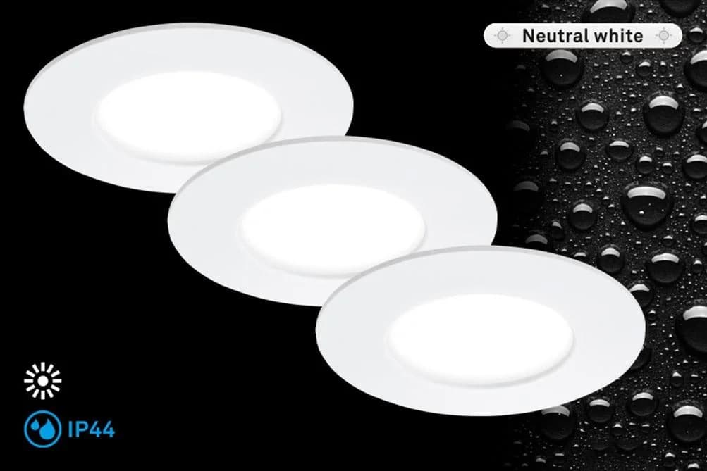 Briloner Leuchten LED Einbauleuchte FLAT IN Kunststoff Weiß