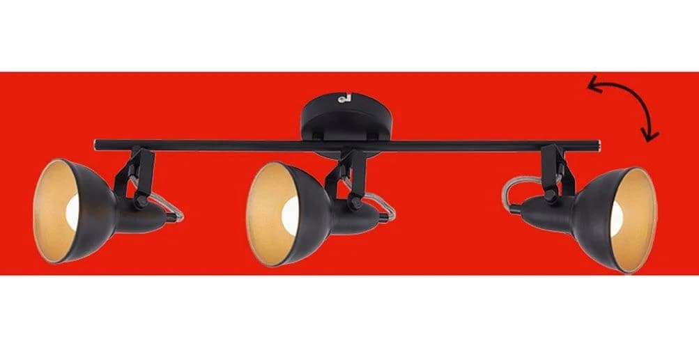 BRILONER LEUCHTEN LED Deckenspot Soft 3-flammig Weiss Schwarz Gold
