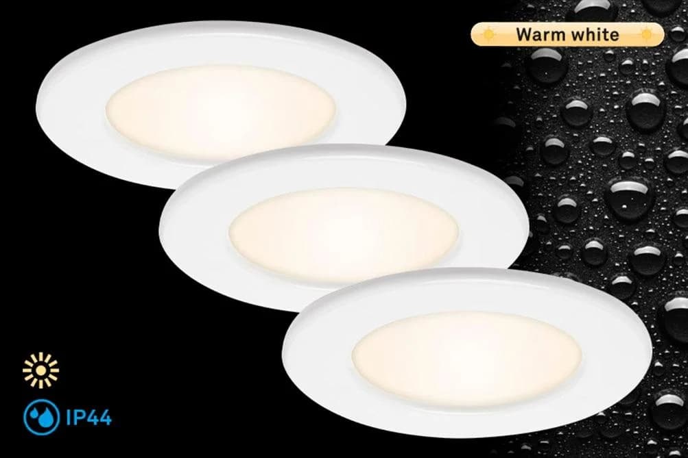 Briloner Leuchten LED Einbauleuchte THIN 3er Set weiß