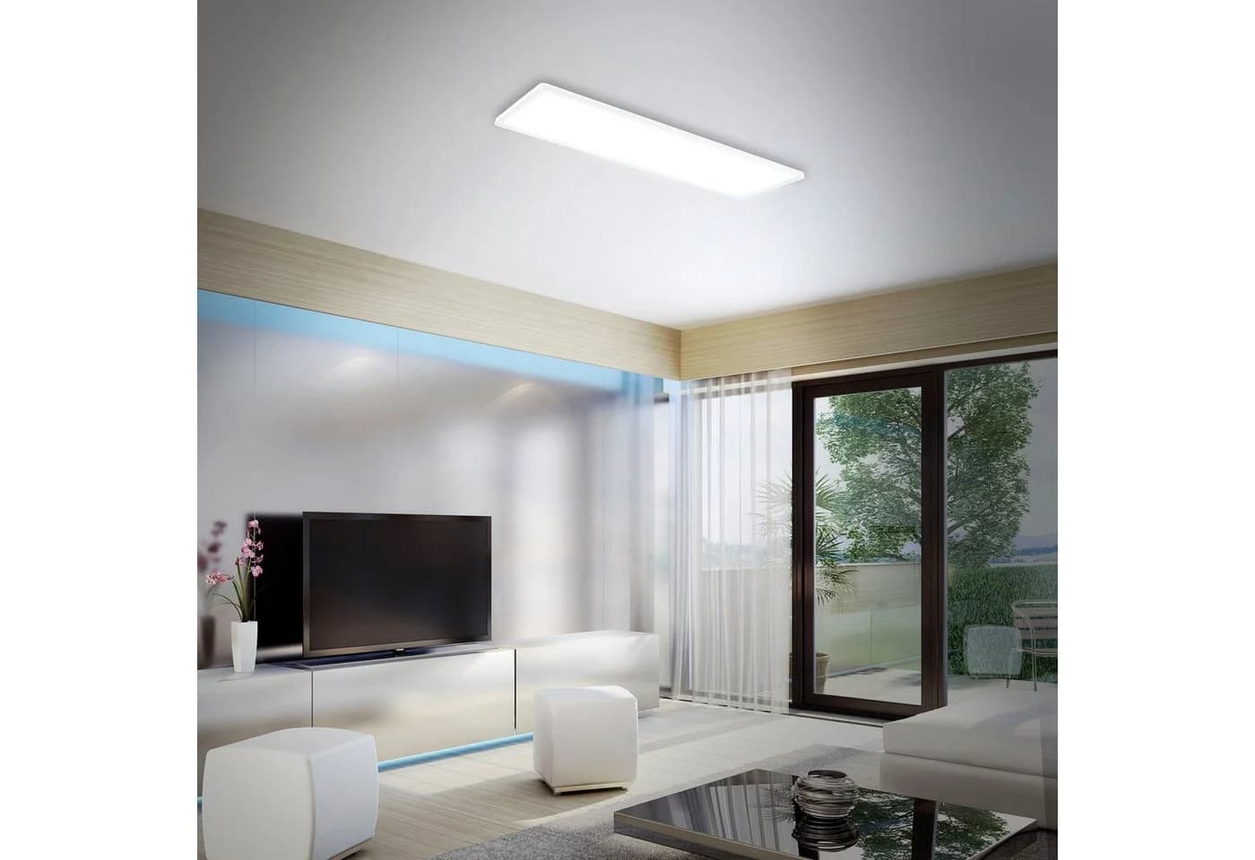 BRILONER LED Panel Slim Weiß Ultraflach Deckenlampe