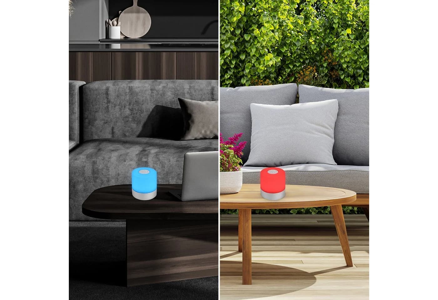 BRILONER LEUCHTEN Tischleuchte SMAL Weiß RGB Touch IP44