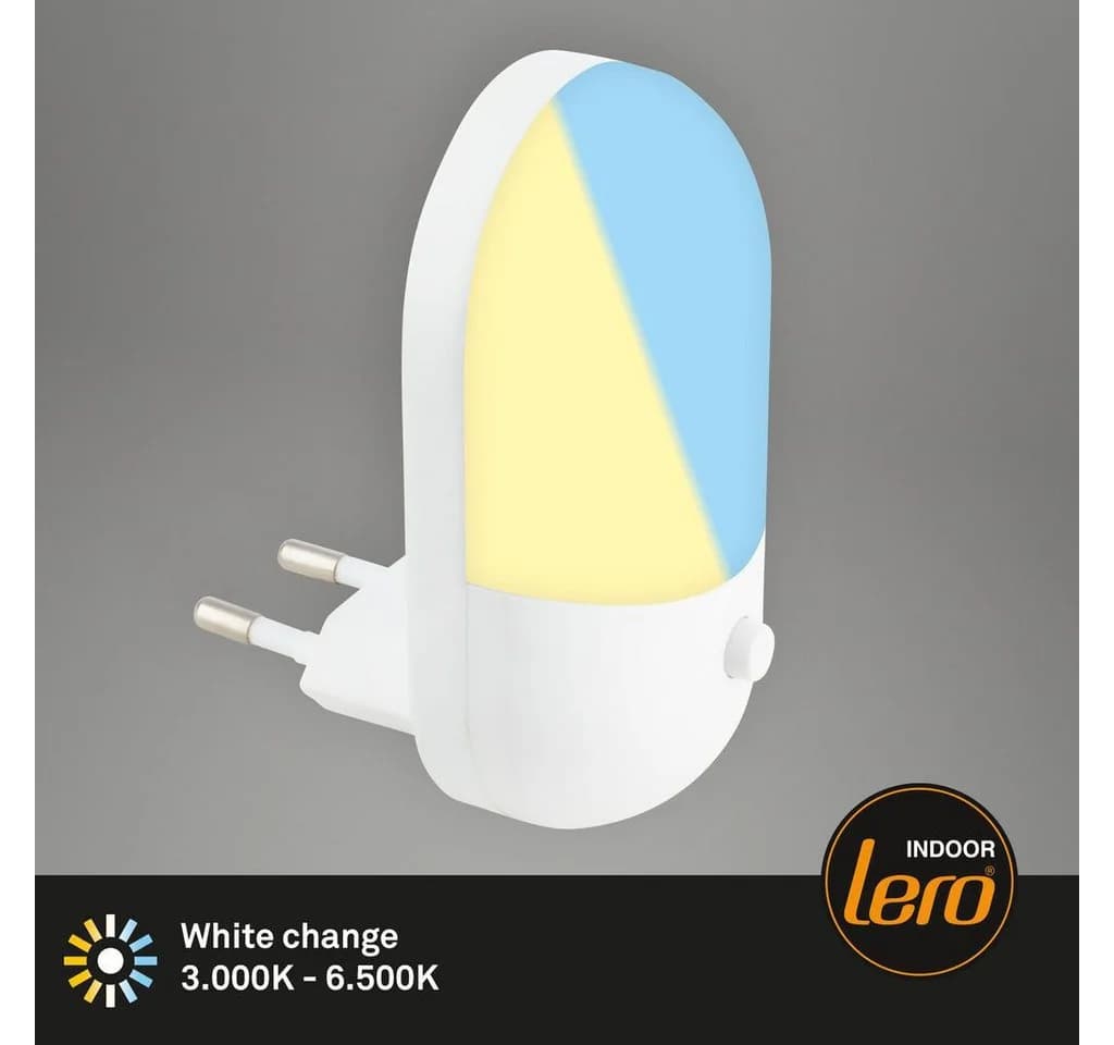 Briloner Leuchten LED Steckdosenleuchte 2184016 Dimmfunktion Weiß