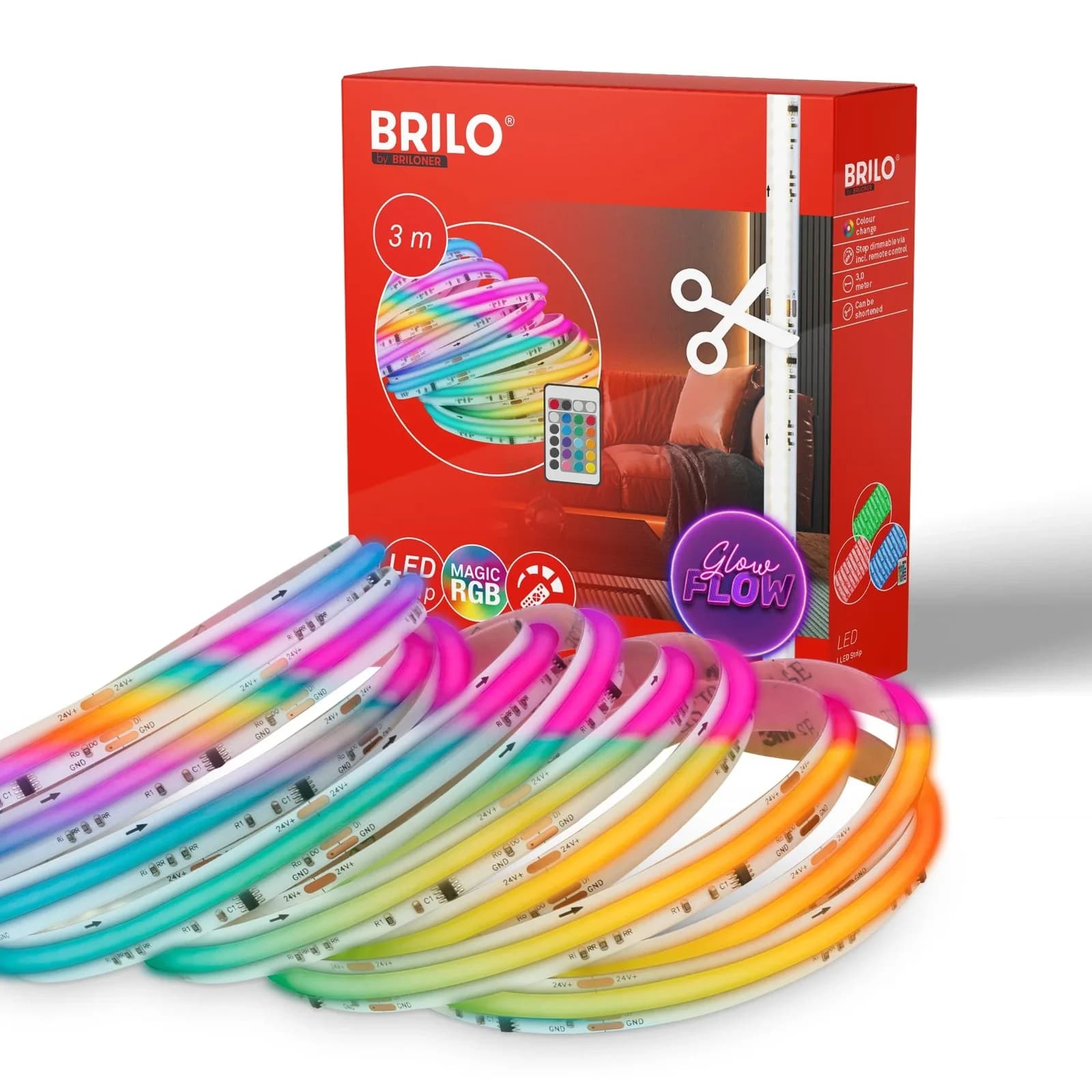 Briloner Leuchten LED-Streifen COB Stripes Weiß