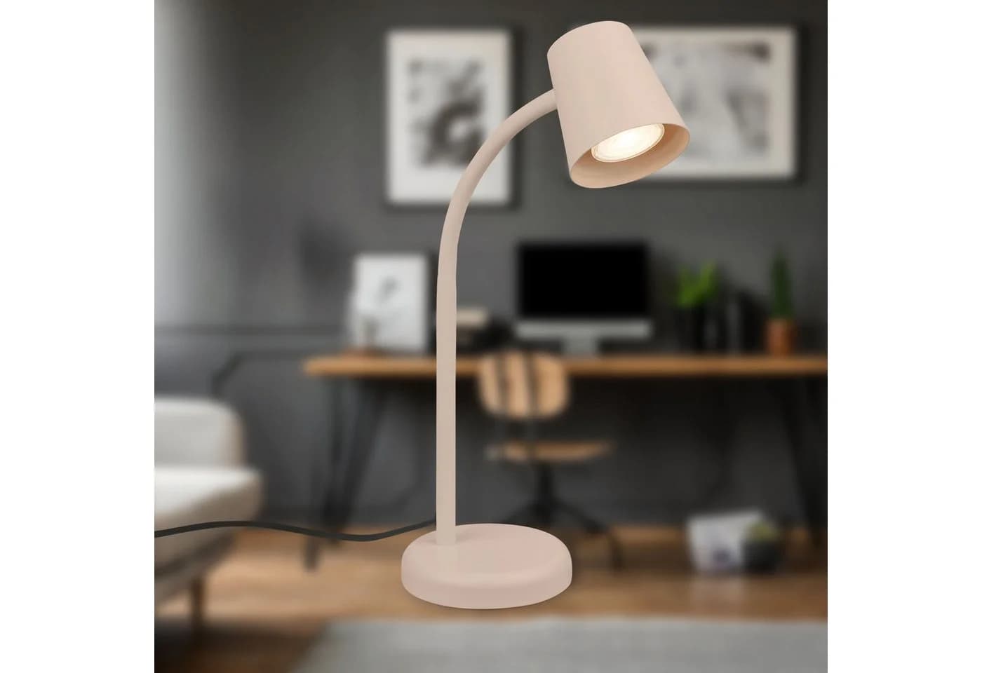 Briloner Leuchten Tischleuchte SKRIVA Beige GU10