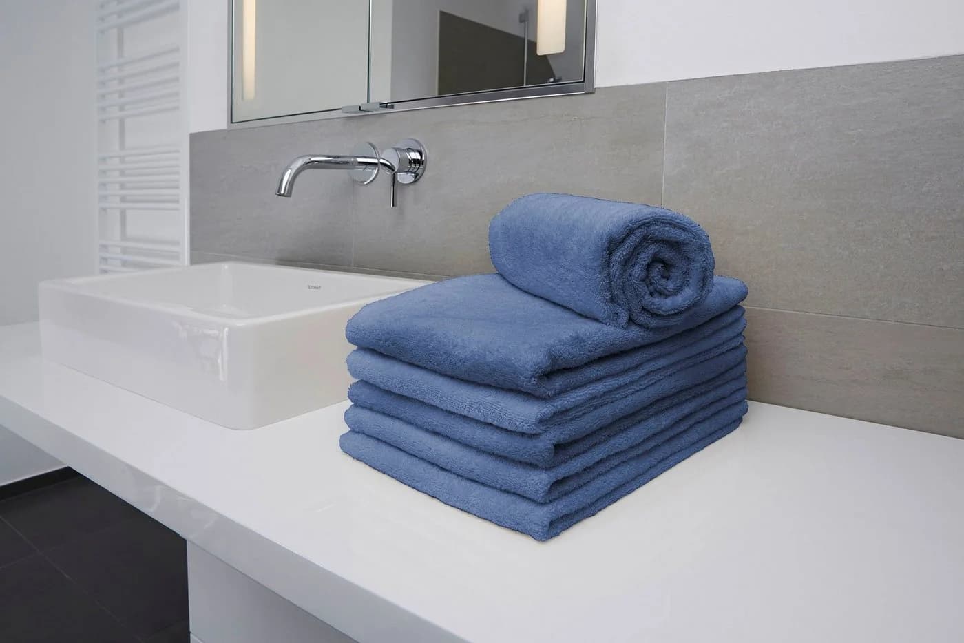 Duschtuch PRIMERA Premium Blau Walkfrottier 100% Baumwolle