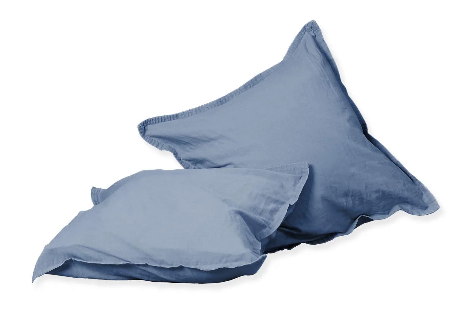 Kissenbezug Renforcé Blau 100% Baumwolle mit Reißverschluss