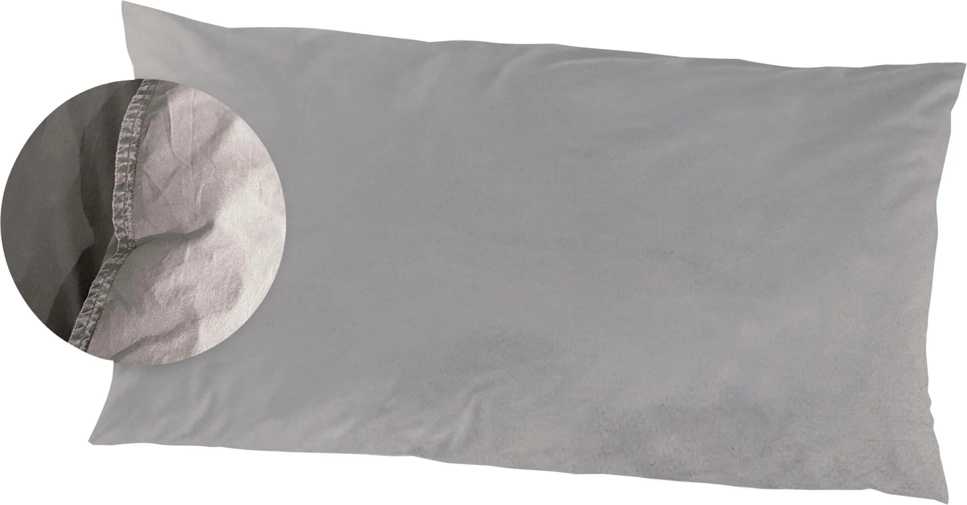 Primera Kissenbezüge Stone Washed Grau Taupe 80x40 cm Baumwolle