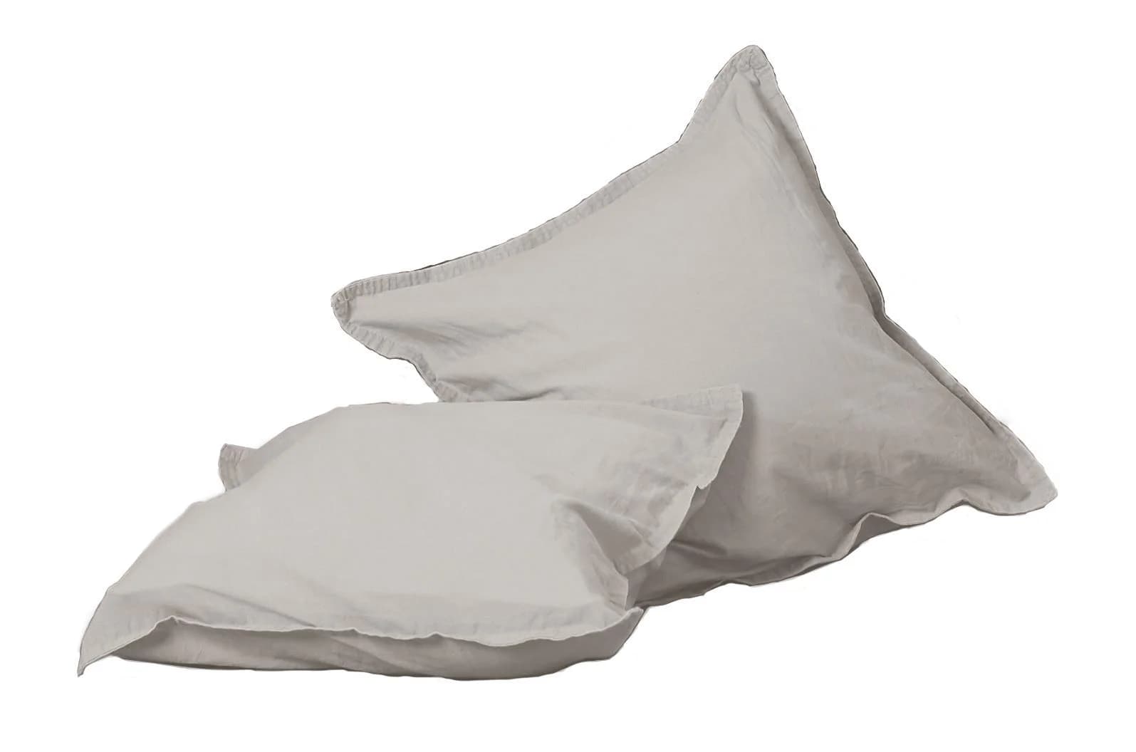 H.G. Hahn Kissenbezüge 2 Stück Hahn Renforce 40x80 cm Stonewashed Leinen