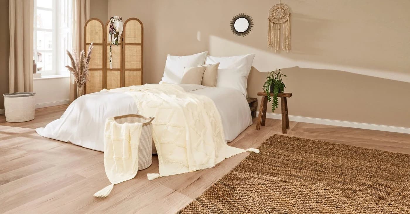 Primera Kuscheldecke Boho Beige 130x170cm Kunstfaser mit Bommeln