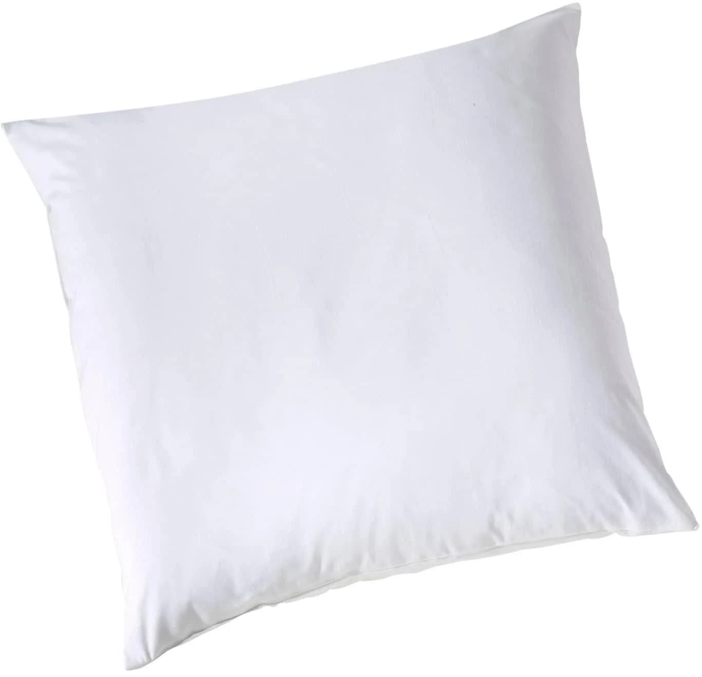 Luxuriöser Kissenbezug aus 100% Baumwolle, Mako-Satin, Weiß, 80x80 cm