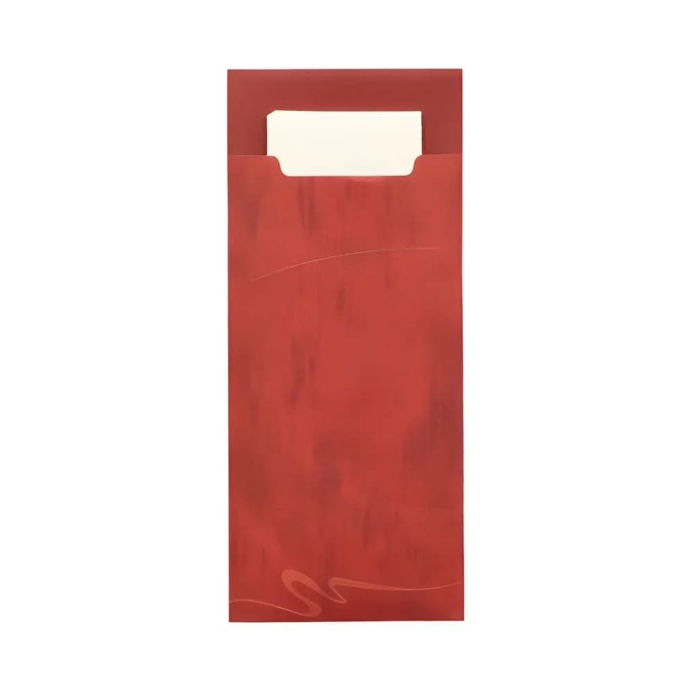 PAPSTAR Bestecktaschen Bordeaux inkl. Serviette 2-lagig 520 Stück