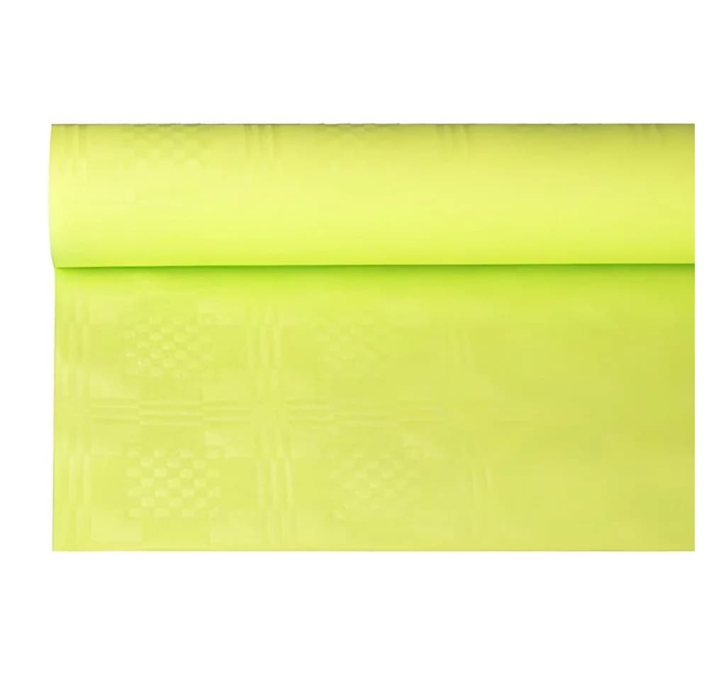 PAPSTAR Papiertischtuch mit Damastprägung Limonengrün