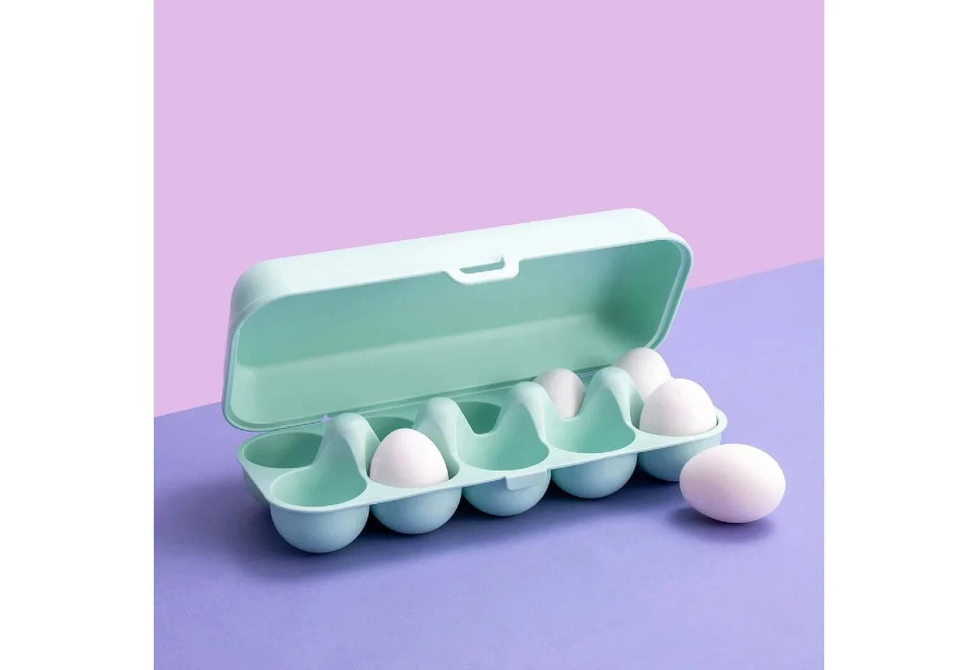 KOZIOL Eierbox Eggs To Go sweet green Kunststoff