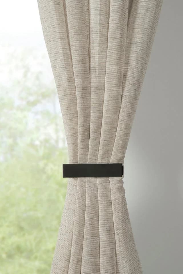 GARDINIA Raffspange Indira Schwarz Metall Raffhalter