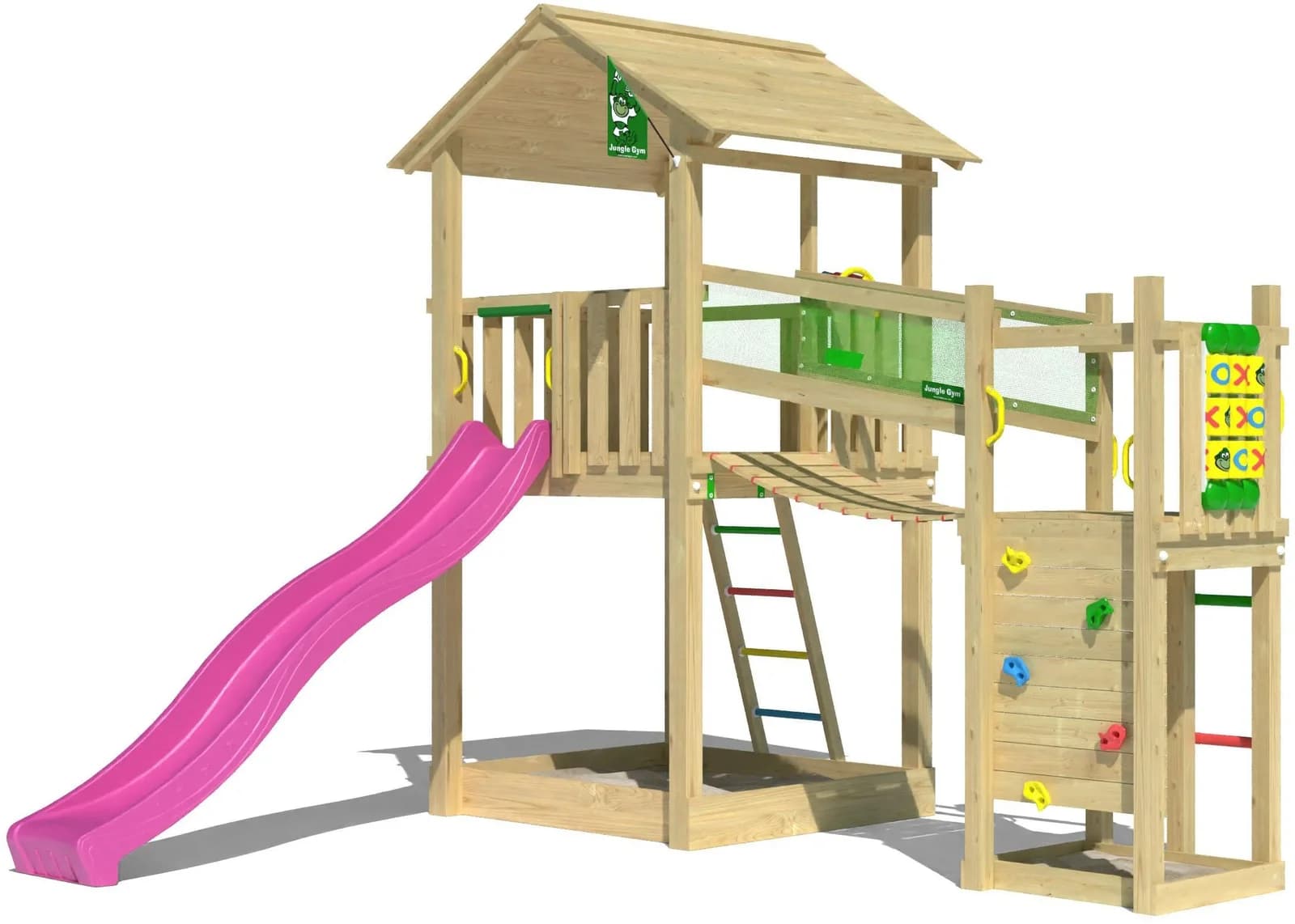 Jungle Gym Spielturm Fortress Pink mit Rutsche