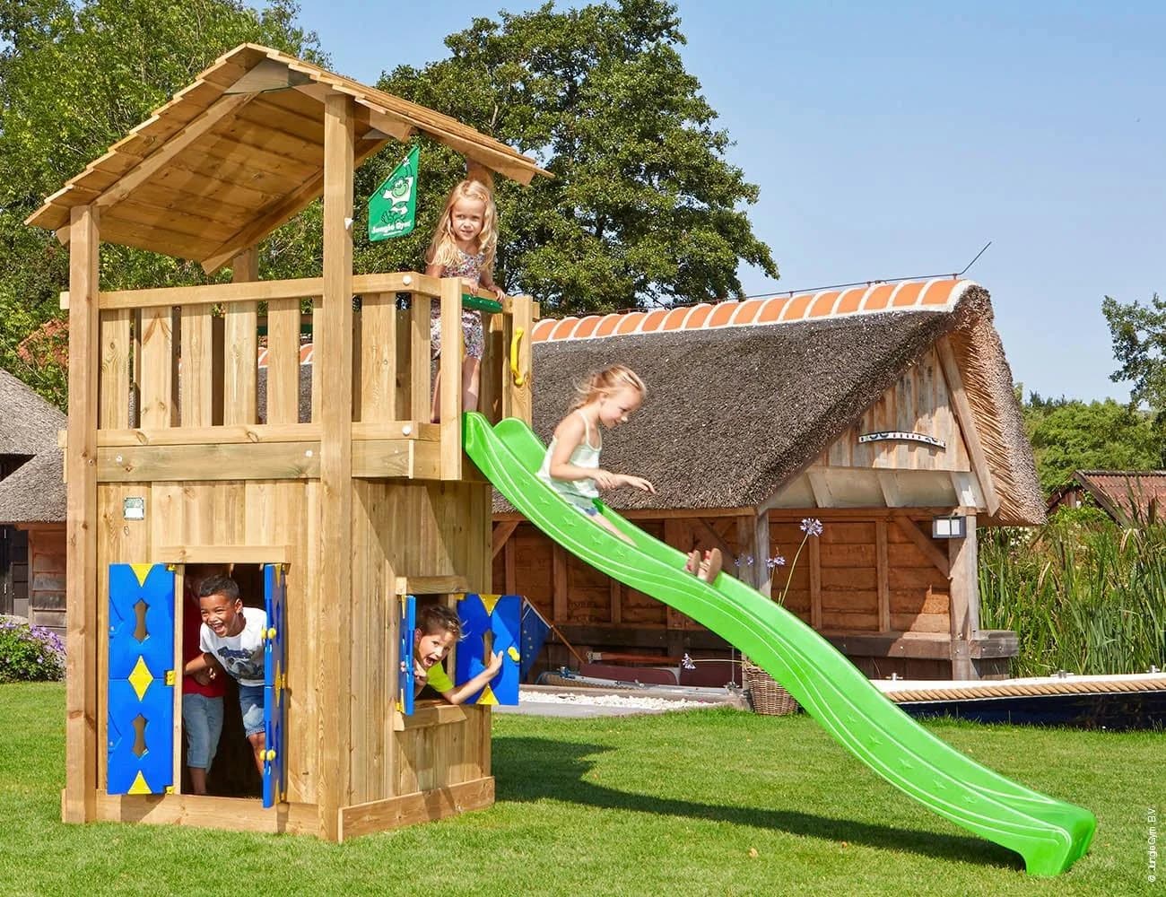 Jungle Gym Spielturm Jungle Shelter Playhouse beige Natur