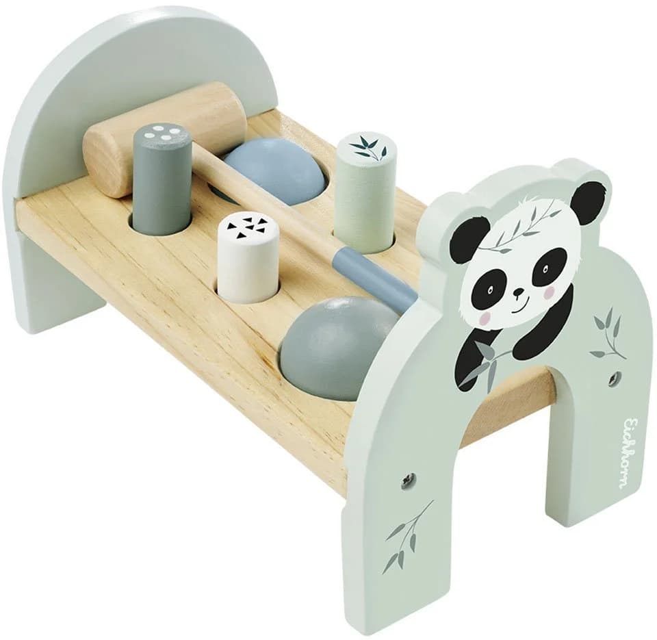 Eichhorn Klopfbank Panda 8-tlg. Bunt/Grau aus Holz