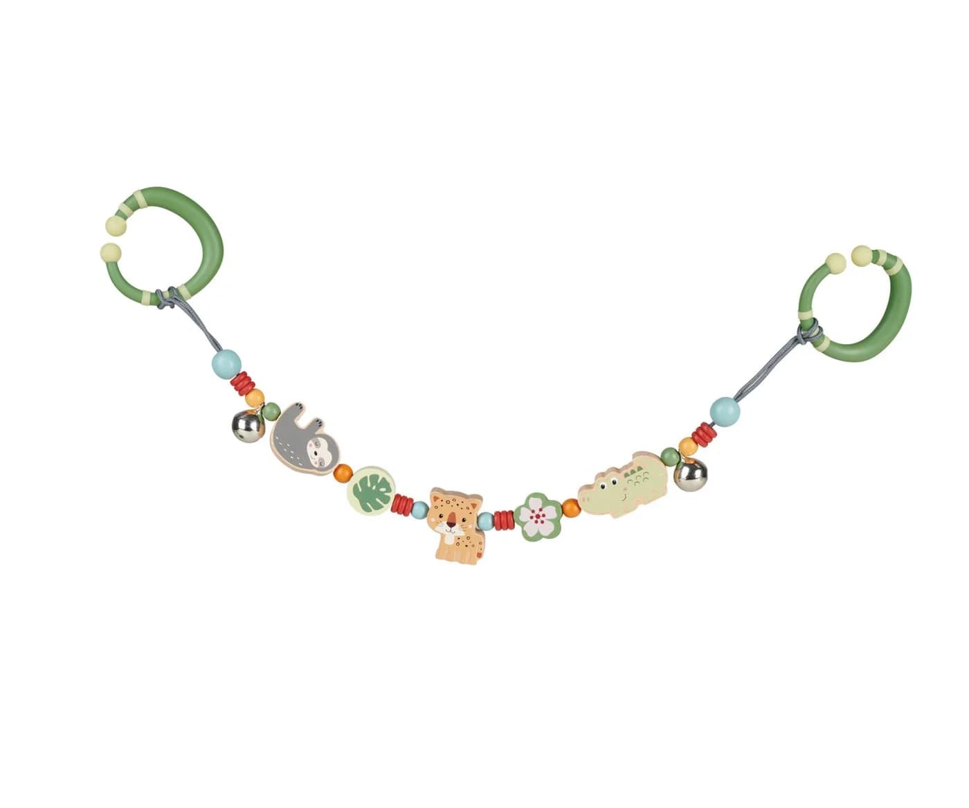 Eichhorn Kinderwagenkette Baby Bunt Holz & Silikon