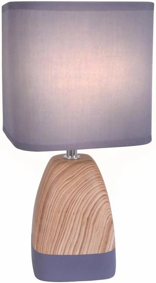 NÄVE Tischleuchte Home Lights Classic Grau Keramik Textil