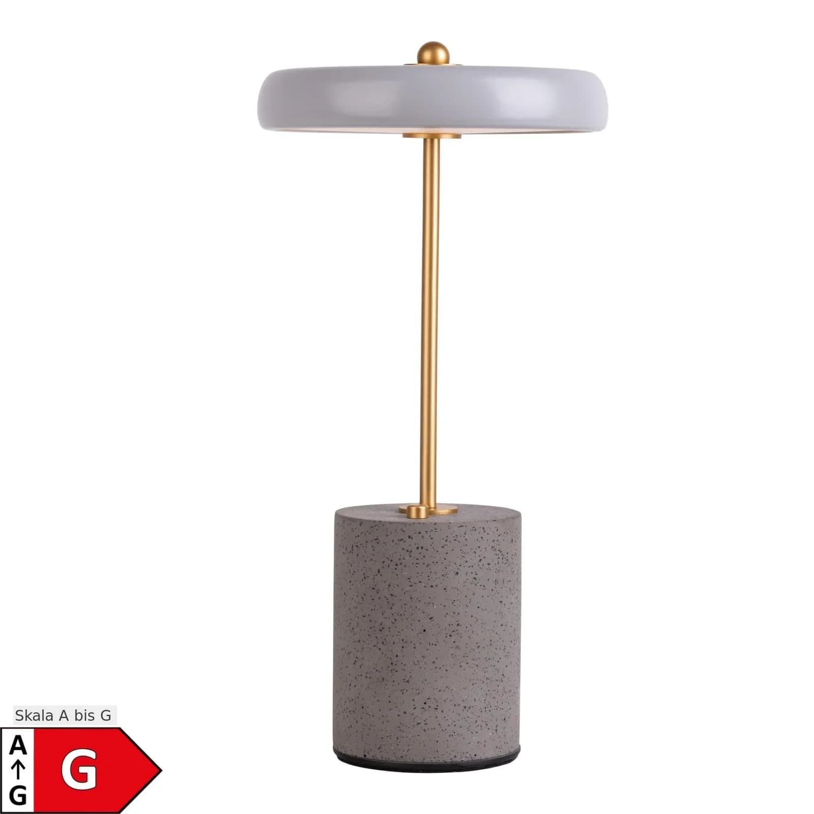 NÄVE Tischleuchte SETA Grau Metall Beton Touchsensor Dimmbar