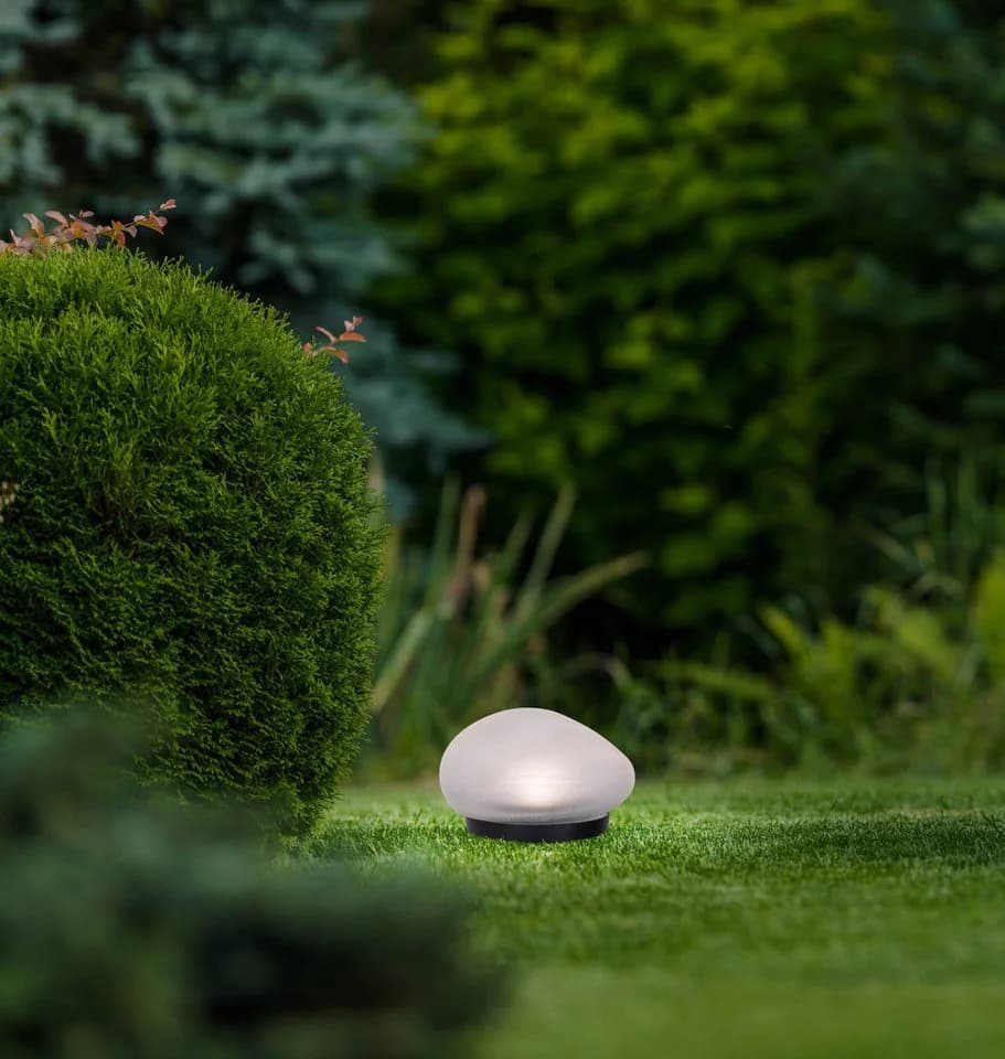 näve LED Solarleuchte Guri Warmweiß 2er Set