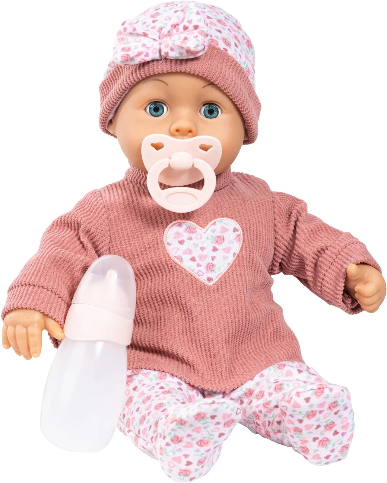 BAYER Babypuppe First Words 38 cm Rosa mit Geräuschen