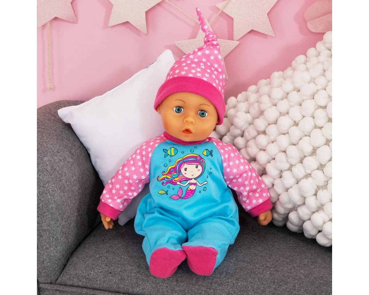 Bayer Puppenkleidung Strampler 38 cm Set 2-tlg. Blau/Rosa