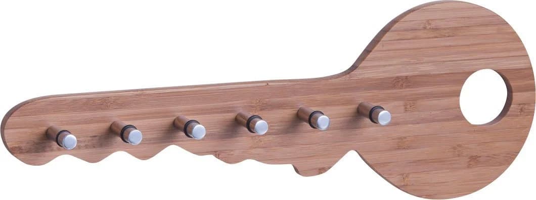 Zeller Present Schlüsselbrett Bamboo Beige Natur Bambus Massivholz