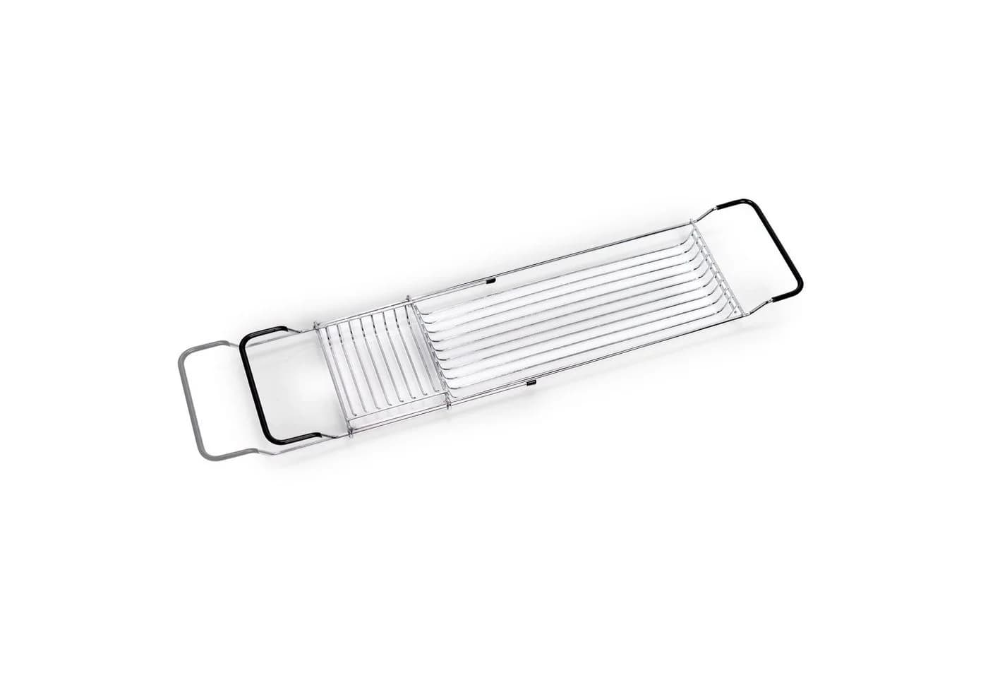 Zeller Present Badewannenablage ausziehbar Metall verchromt Silber 65,5-76,5 x 15,5 x 4 cm
