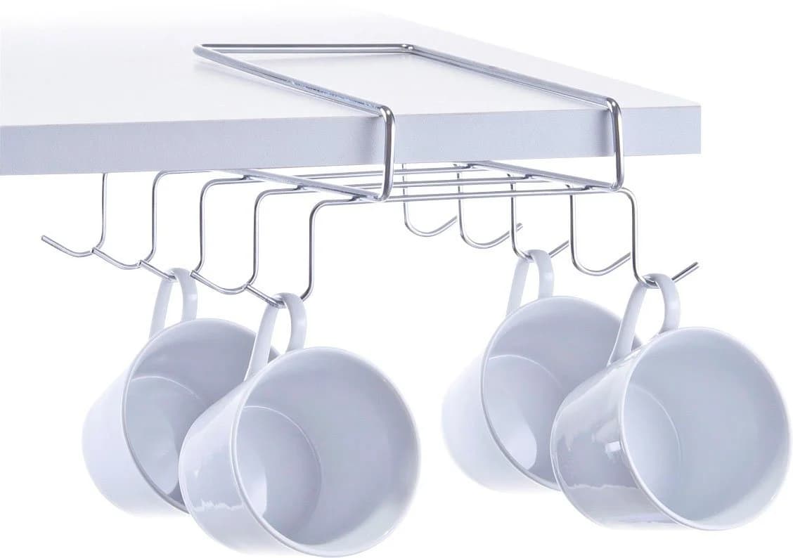 ZELLER PRESENT Einhängekorb Tassen Silber Verchromt