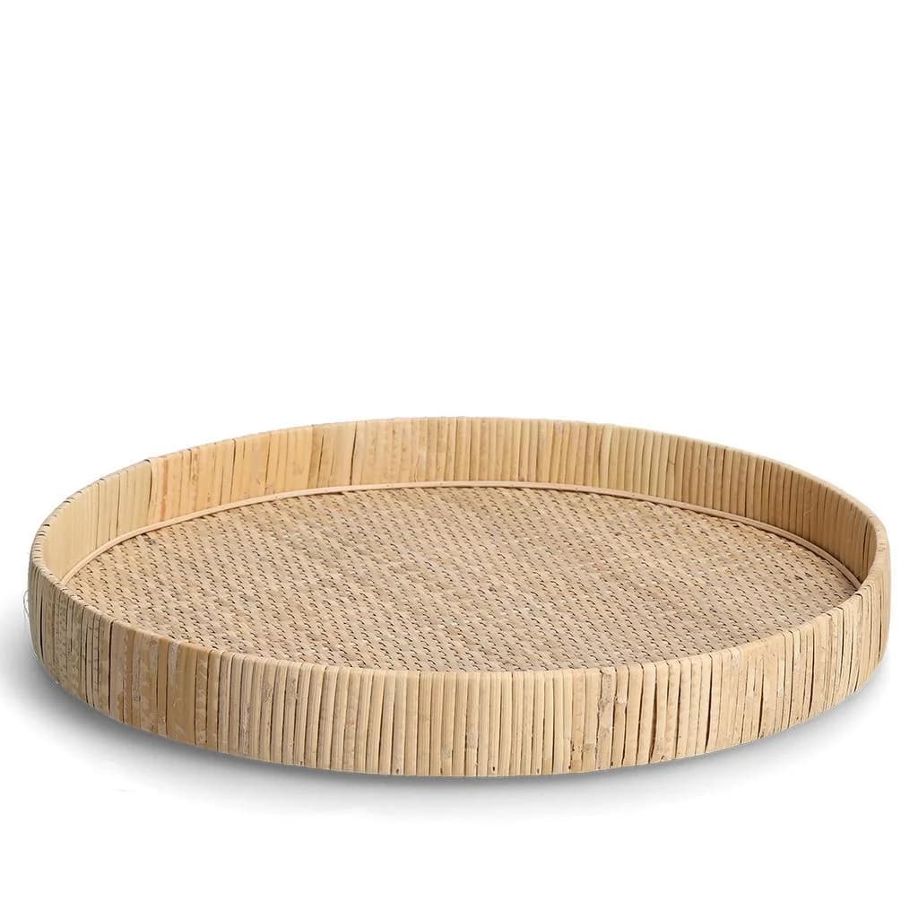 ZELLER Tablett Nature Rattan beige 40cm