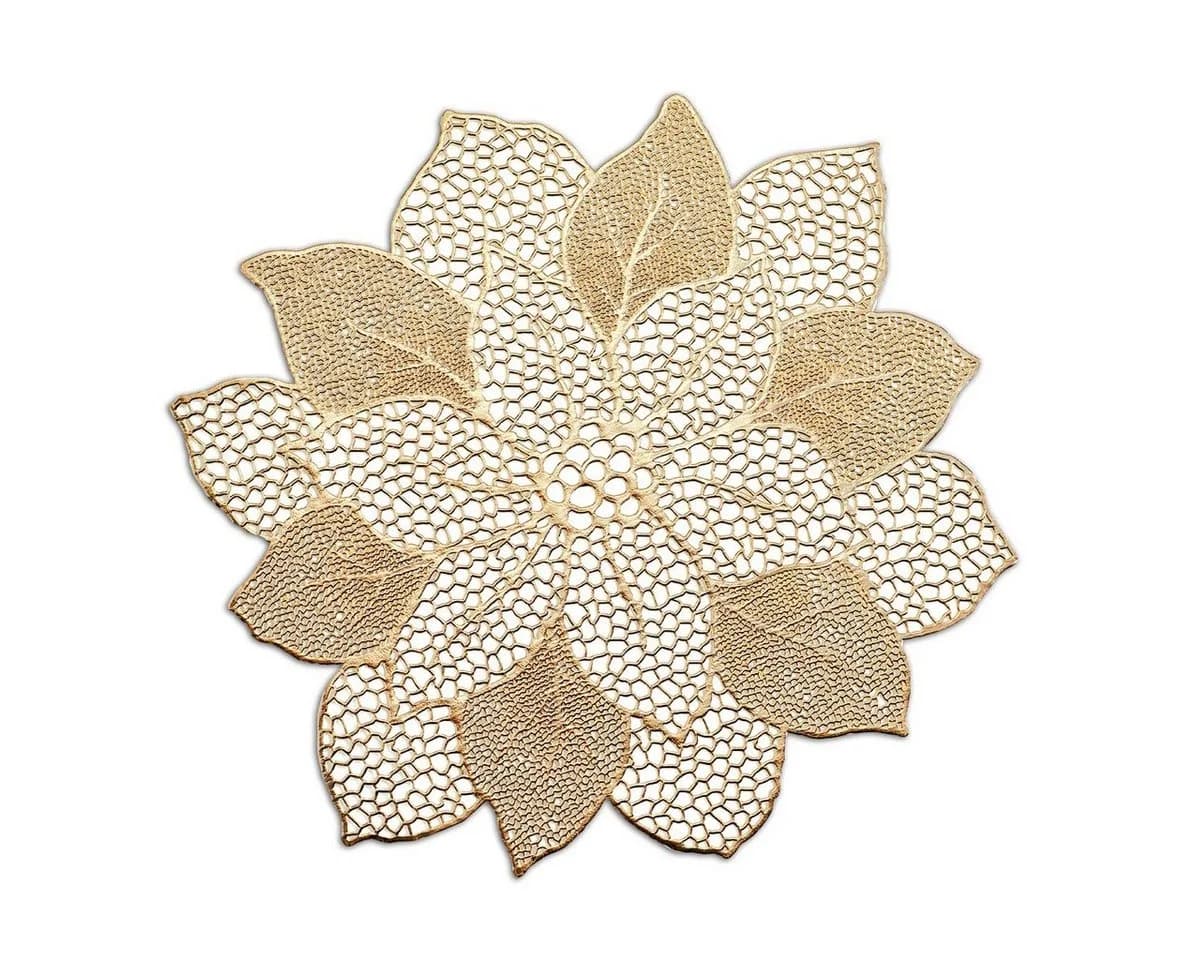 Zeller Present Platzset Flower Gold PVC Tischset