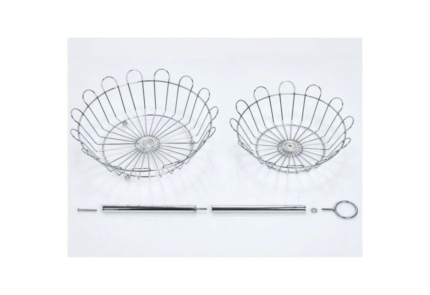 Zeller Present Obst-Etagere 2-lagig Metall verchromt Silber