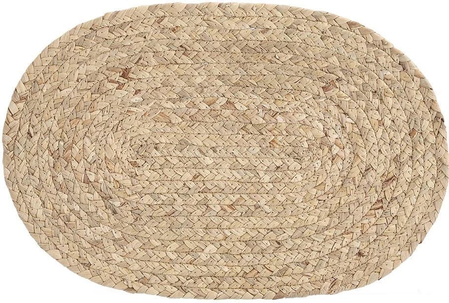 ZELLER PRESENT Platzset Set 4-tlg. Oval Beige Natur Abwischbar