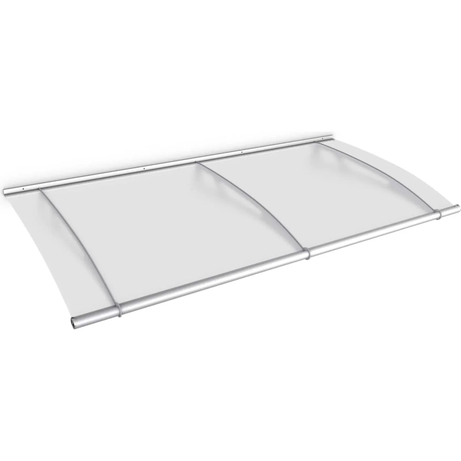 Gutta Typ L Pultvordach Edelstahl 190 x 95 cm Satiniert Weiß