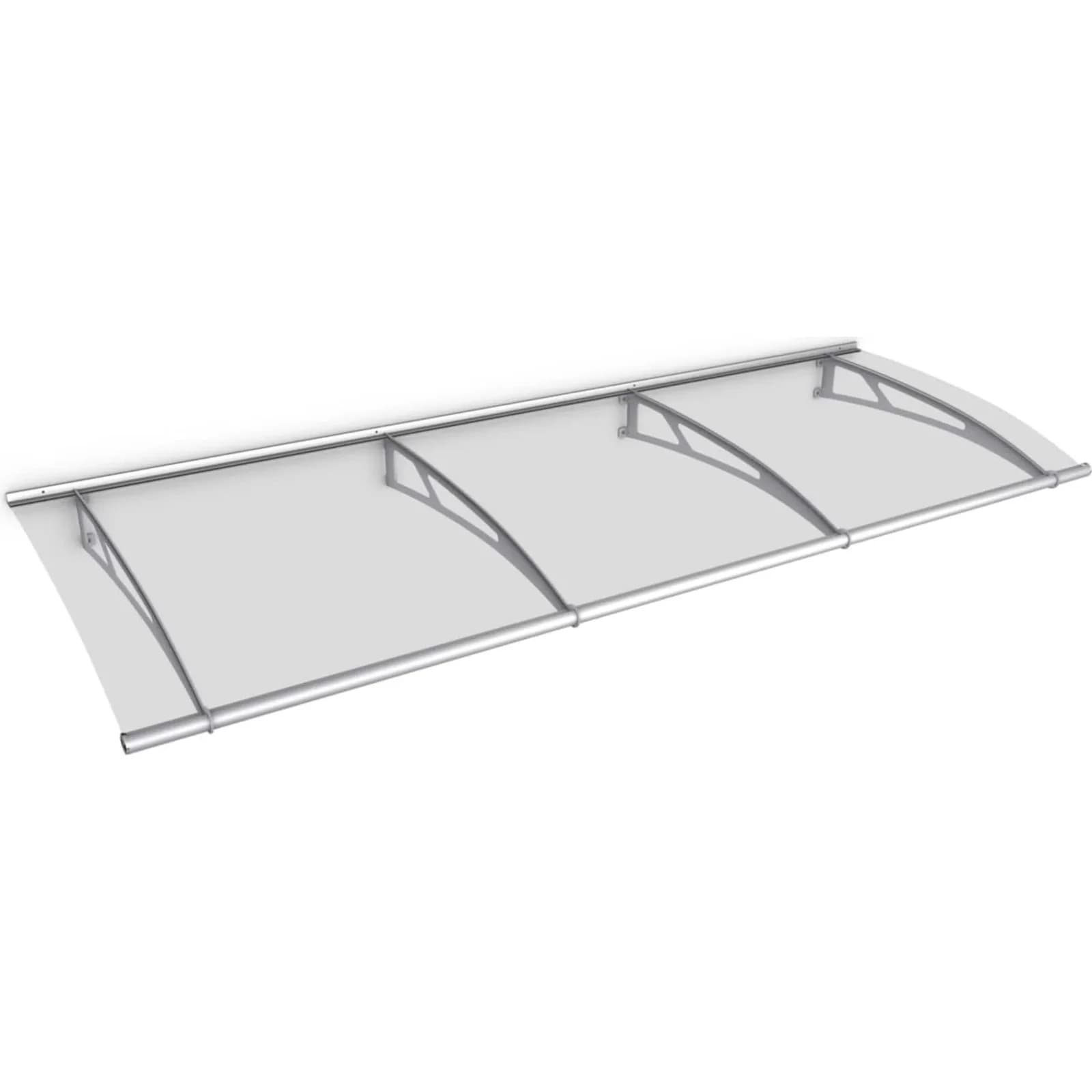 Gutta Typ L Pultvordach Edelstahl 270 x 95 cm Klar