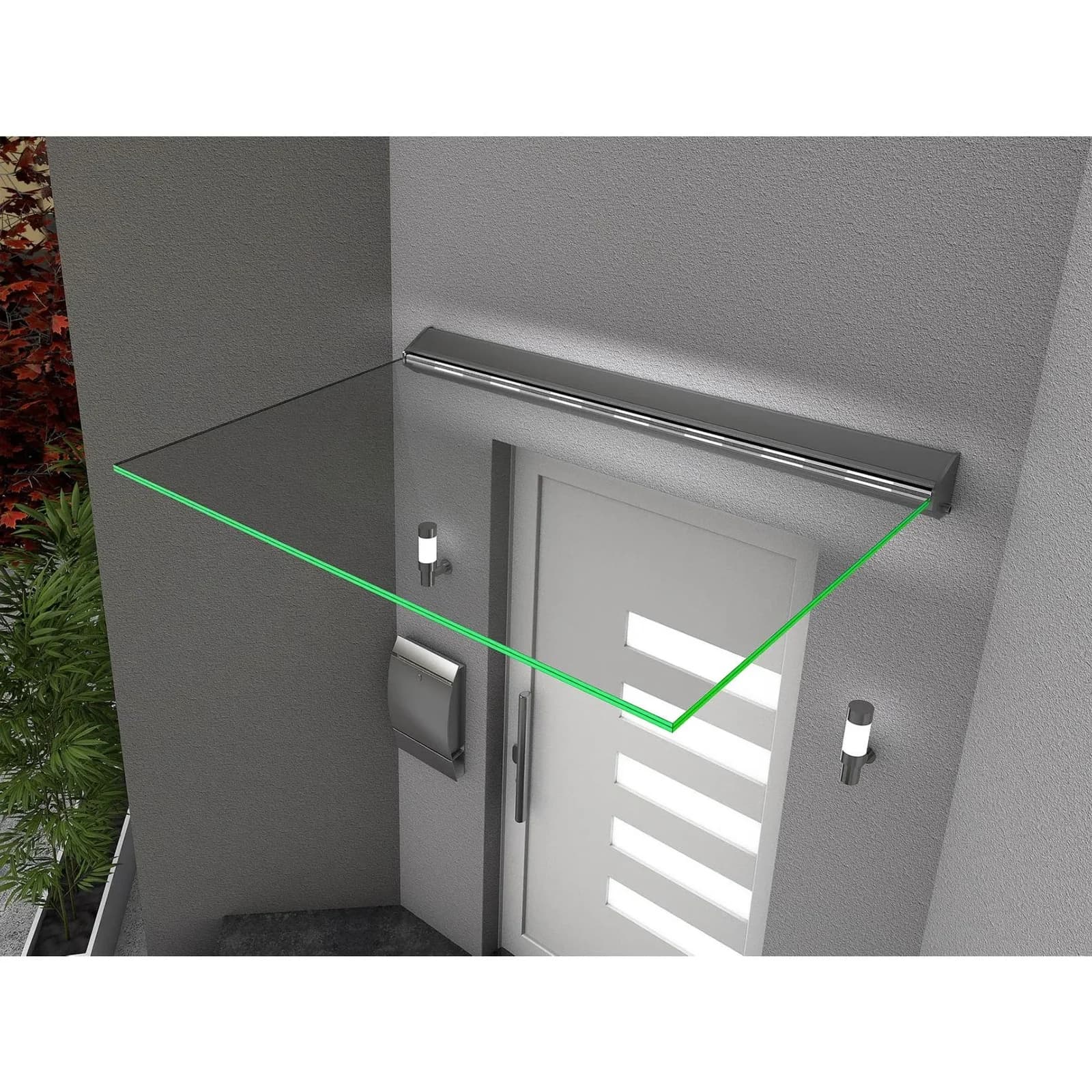 Gutta HD LED-Echtglas-Vordach